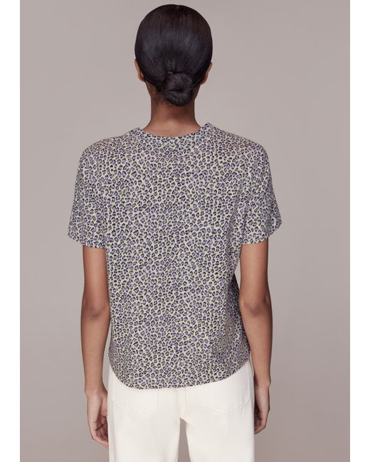 Whistles Multicolor Dashed Leopard Print T-shirt