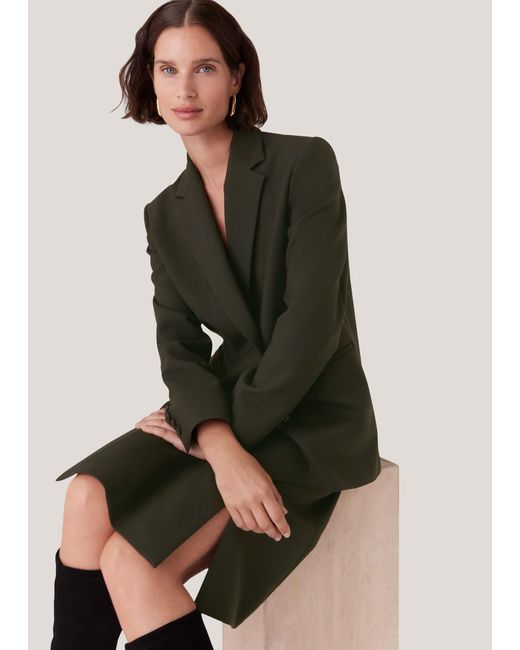 Whistles Green Natalie Wool Blend Blazer