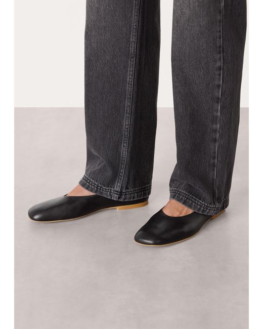 Whistles Black Clean Ballet Pump