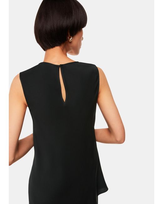 Whistles Black Clara Longline Tank