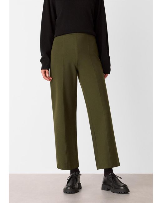 Whistles Green Camilla Wide Leg Trouser