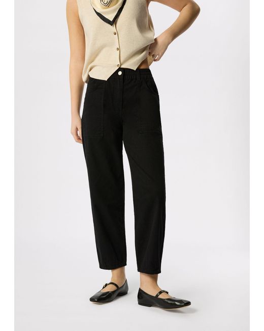 Whistles White Petite Tessa Casual Trouser