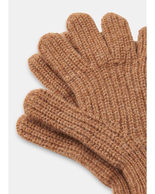 Whistles Brown Lambswool Gloves