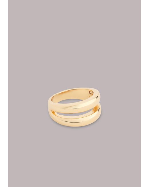 Whistles Metallic Double Ring