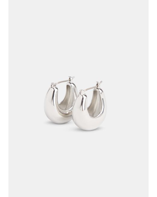Whistles White Curved Earring