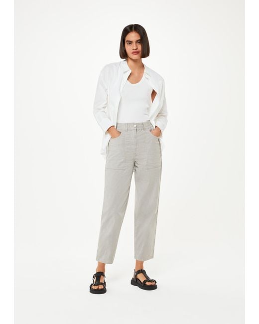 Whistles White Tessa Stripe Trouser