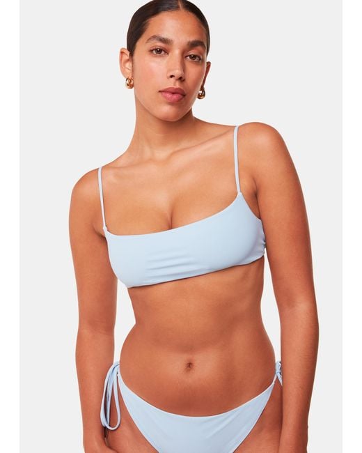Whistles The Longing Open Back Bikini Top in Blue Lyst UK