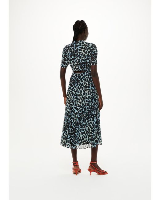 Whistles White Leopard Spot Cut Out Dress