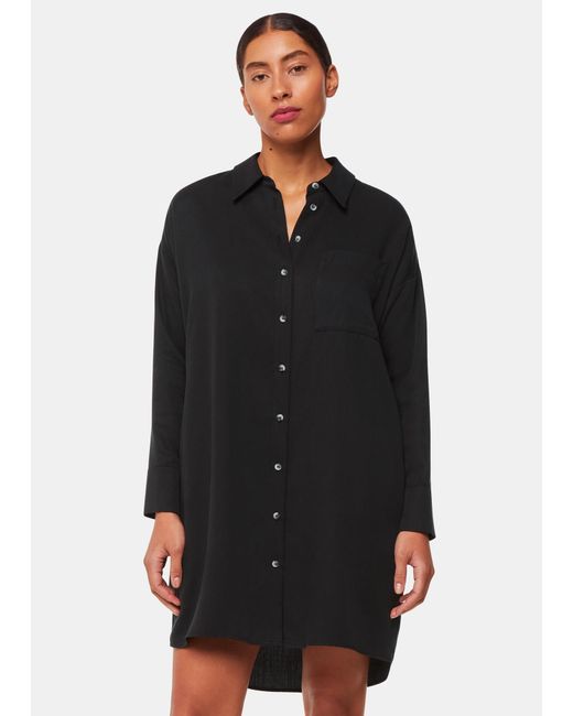 Whistles Black Helena Relaxed Dress