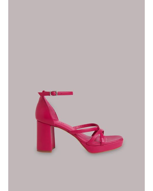 Whistles Pink Selene Platform Heeled Sandal