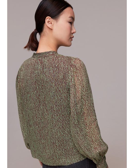 Whistles Multicolor Charlotte Maze Print Blouse