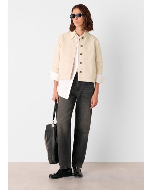 Whistles Natural Mia Pocket Detail Jacket