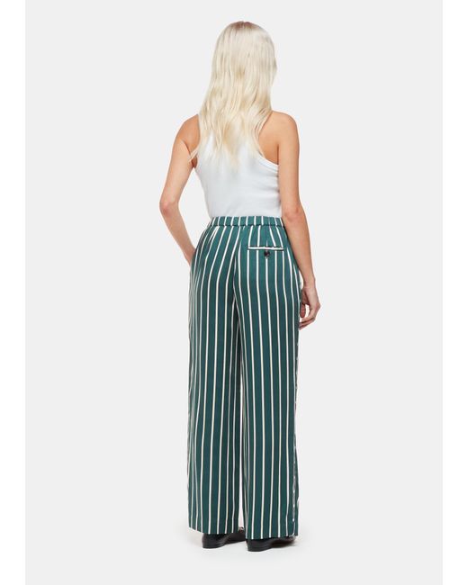 Whistles Blue Petite Alex Stripe Trouser