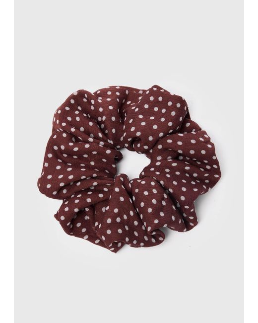 Whistles Pink Polka Dot Scrunchie