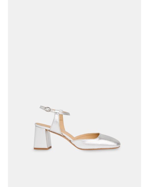 Whistles Black Matilda Block Heel Shoe