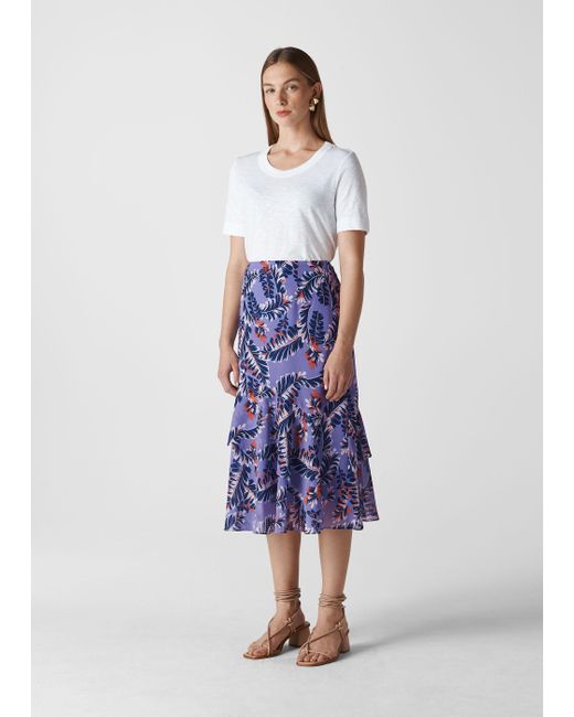 whistles josephine print wrap dress