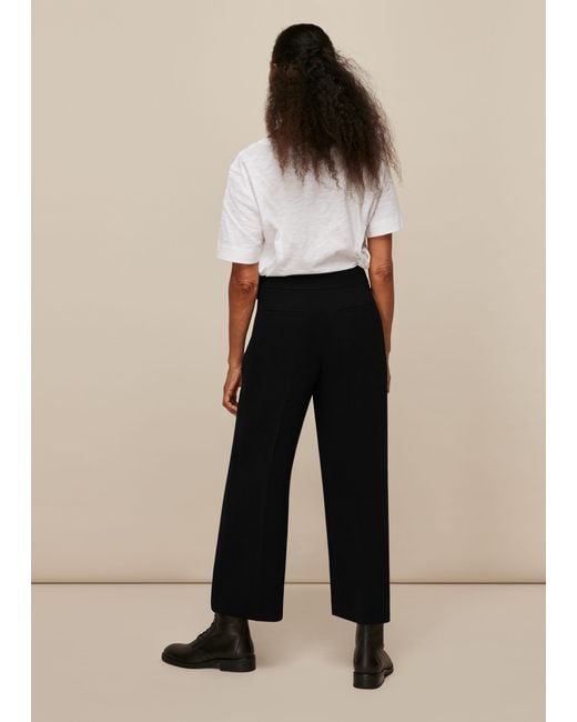 Whistles Natural Wide Leg Crop Trouser
