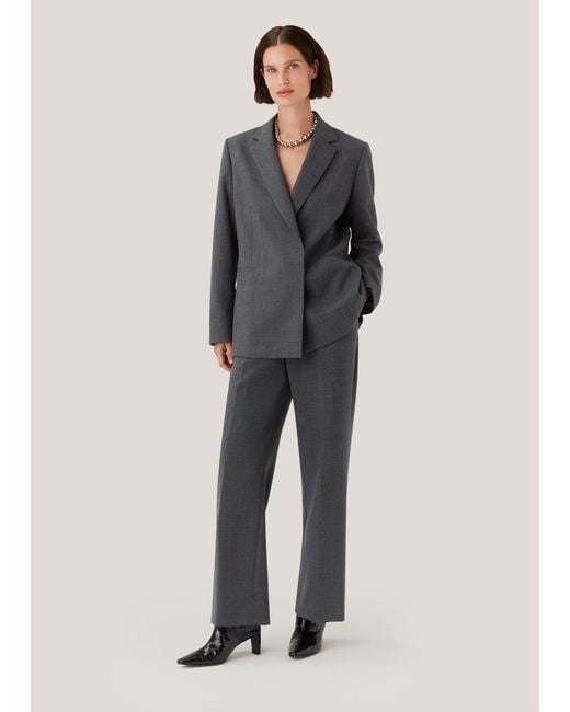 Whistles Gray Natalie Wool Blend Trouser