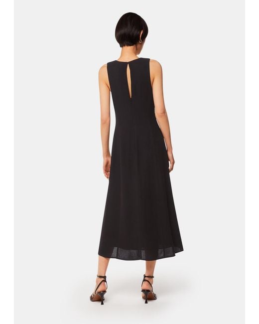 Whistles Black Alexia Midi Dress