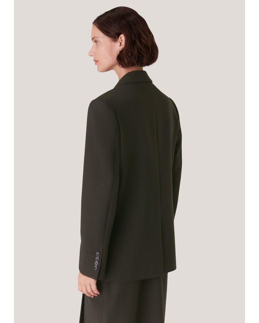 Whistles Green Natalie Wool Blend Blazer