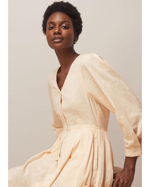 Whistles Natural Lf Markey Orlando Dress