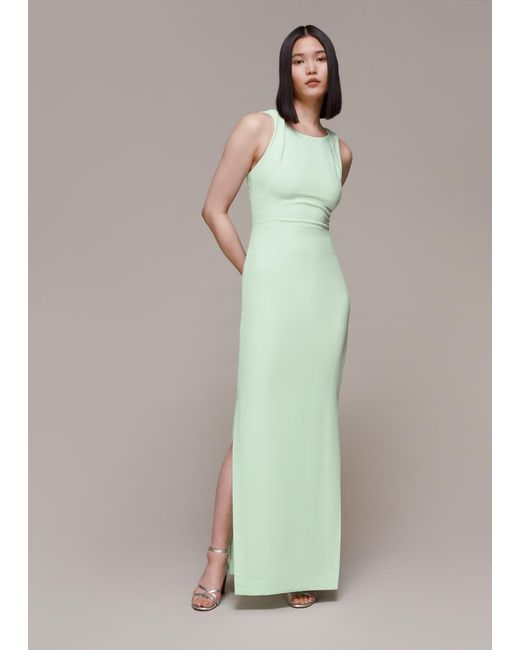 Whistles Green Tie Maxi Dress