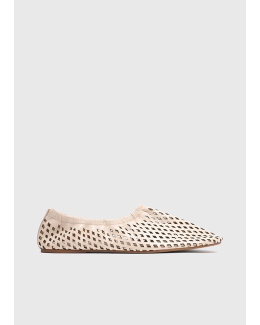 Whistles White Lasercut Ballet Pump