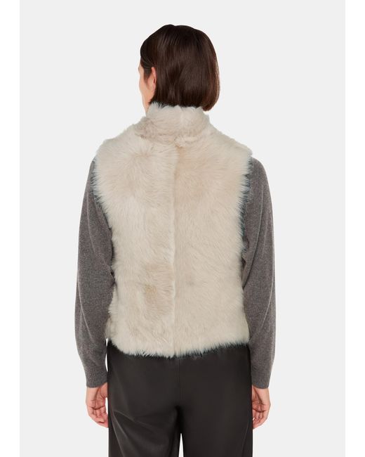 Whistles Natural Short Toscana Sheepskin Gilet
