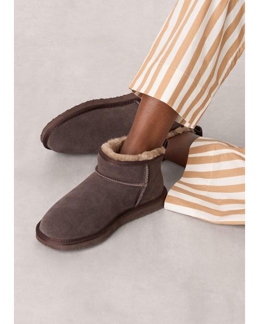 Whistles Brown Mable Slipper Boot