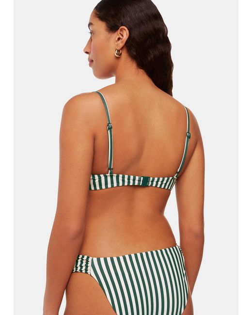 Whistles Blue Stripe Bikini Top