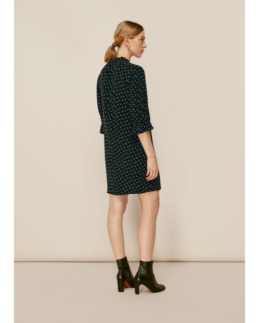 Whistles Black Heart Ikat Sonia Dress