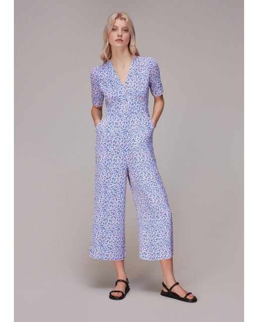 Whistles Multicolor Floral Garden Print Jumpsuit