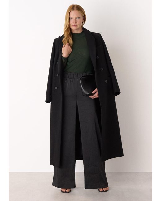 Whistles Black High Neck Mesh Top
