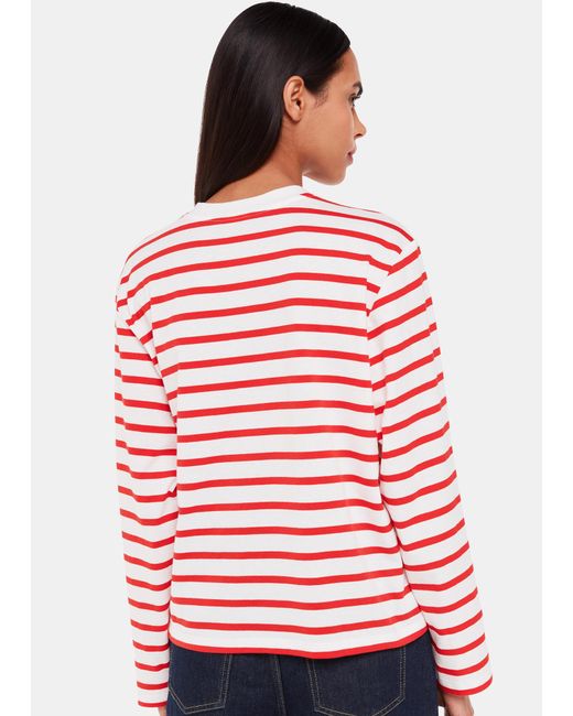 Whistles Blue Stripe Cotton Top