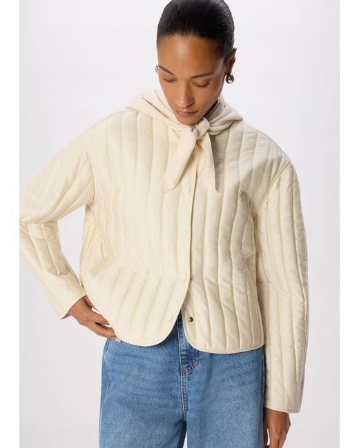 Whistles Blue Quilted Liner Jacket