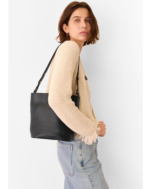 Whistles White Cleo Toggle Bucket Bag