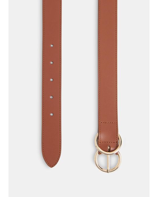 Whistles Natural Double Ring Buckle Belt