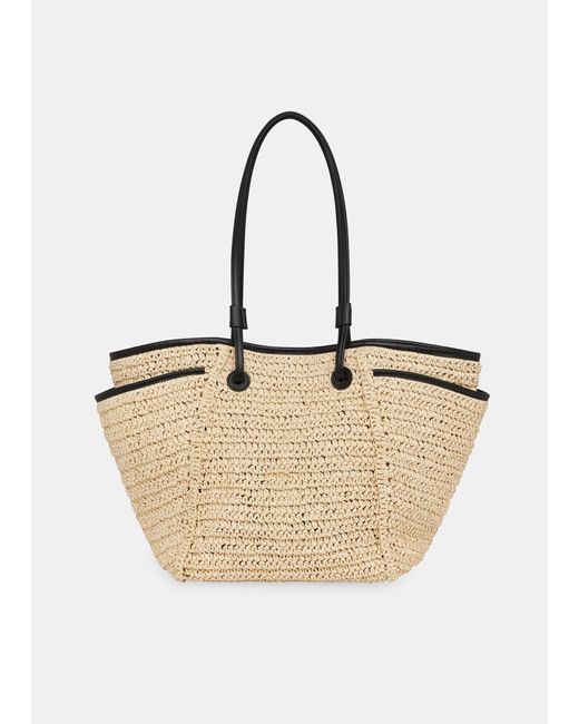 Whistles Natural Zoelle Straw Tote Bag