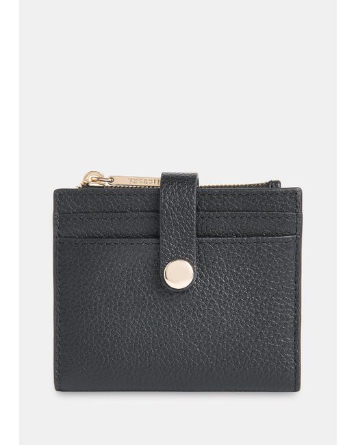 Whistles Black Danni Tab Detail Compact Purse