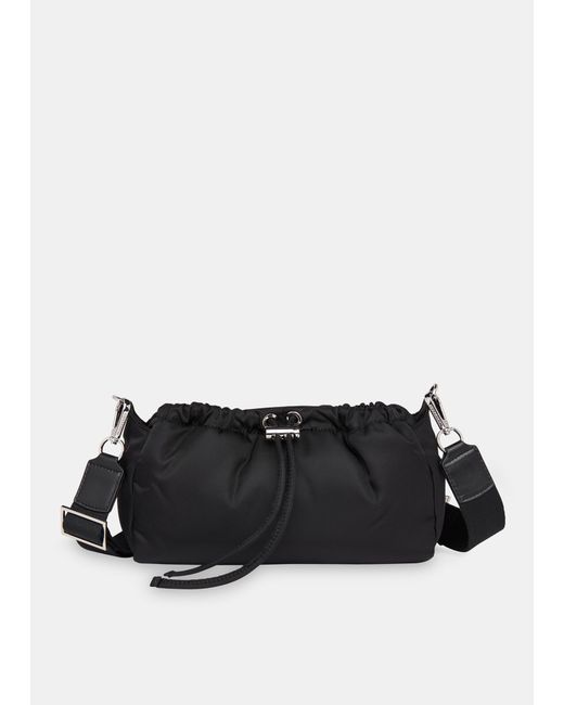 Whistles Black Benny Drawstring Crossbody Bag