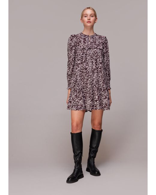 Whistles Multicolor Dashed Animal Flippy Dress