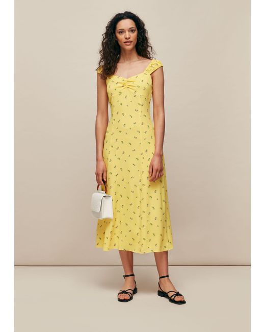 Whistles Natural Forget Me Not Print Dress