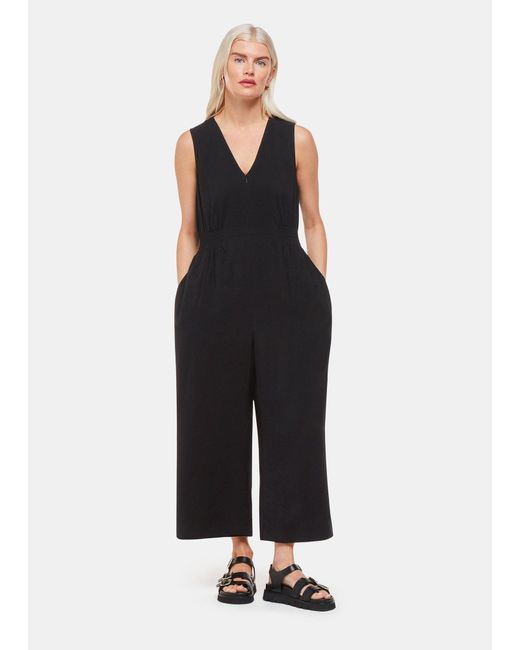 Whistles Blue Petite Remmie Jumpsuit