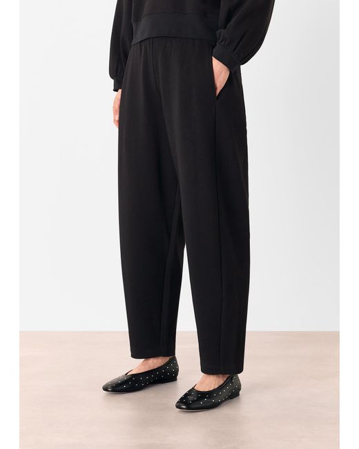 Whistles Black Barrel Leg Jersey Jogger