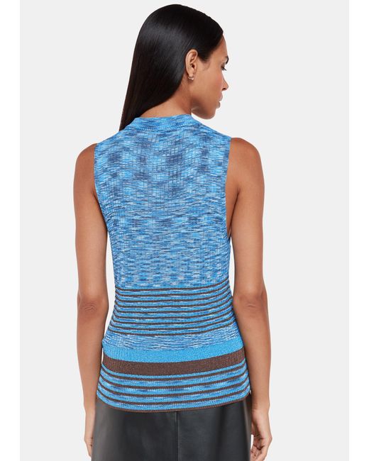 Whistles Blue Stripe Sparkle Tank