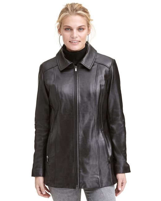 Wilsons Leather Lindsey Thinsulate Leather Scuba Jacket in Black - Lyst