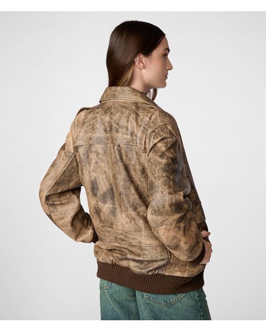 Wilsons Leather Brown Cassidy Oversized Bomber