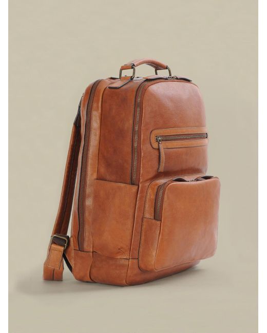Wilsons Leather Colin Leather Crunch Backpack in Cognac (Brown) for Men Lyst