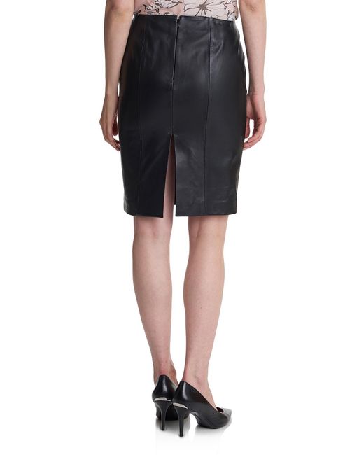 Wilsons Leather Stina Slim Leather Skirt in Black - Lyst
