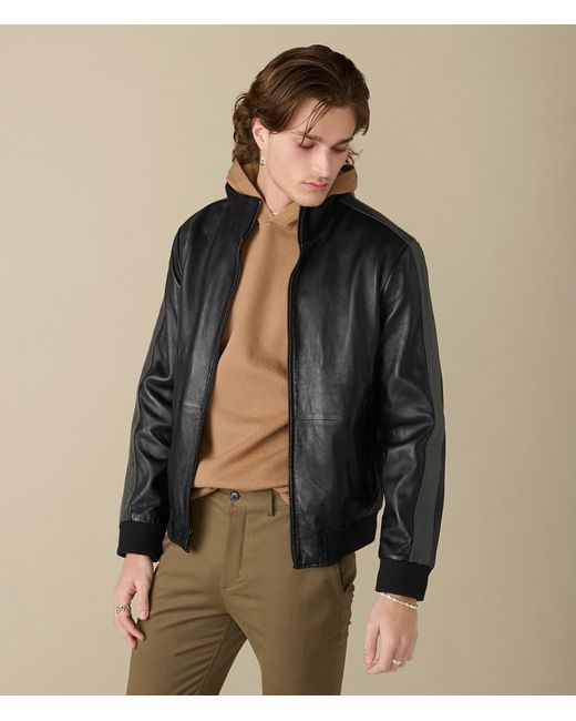 Wilsons Leather Thomas Bomber Leather Jacket in Black for Men | Lyst